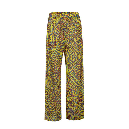 Womens Elastic High Waisted Palazzo Pants Casual Wide Leg Long Lounge Pant Trousers with Pocket