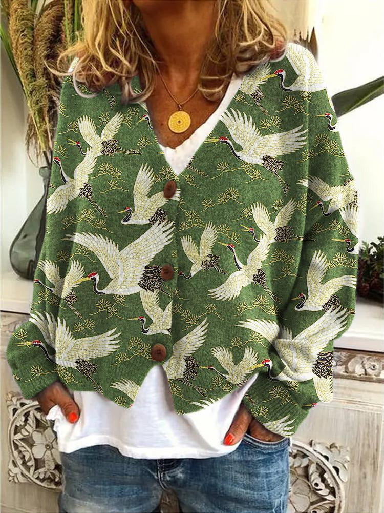 Foreign Trade Cross-Border2023Amazon Foreign Trade New Christmas Abstract Printing Casual Cloak Coat Cardigan