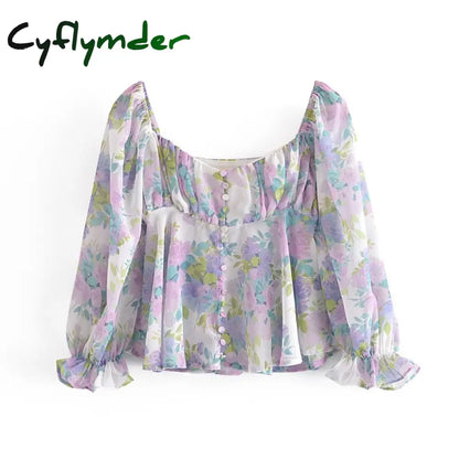Cyflymder Puff Kurzarm Boho Minikleider für Frauen Sommer Mode V-Ausschnitt Mode Print Hochzeitsabendkleid Sexy Vestidos
