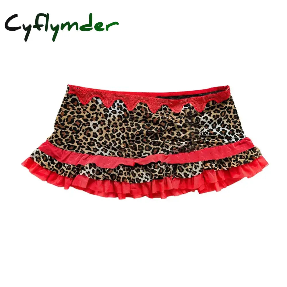 Cyflymder Y2K Short Skirts Women Leopard Print Graphic Punk HipHop Vintage  Retro Sexy Skirt Summer EMO Girl Streetwear Aesthetic Harajuku - Seldom Seen Styles