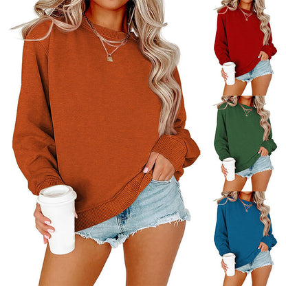 Sweatshirt For Women Casual Pullover Sweatshirts Tops Long Sleeve Fall Shirts Trendy Plain Clothes