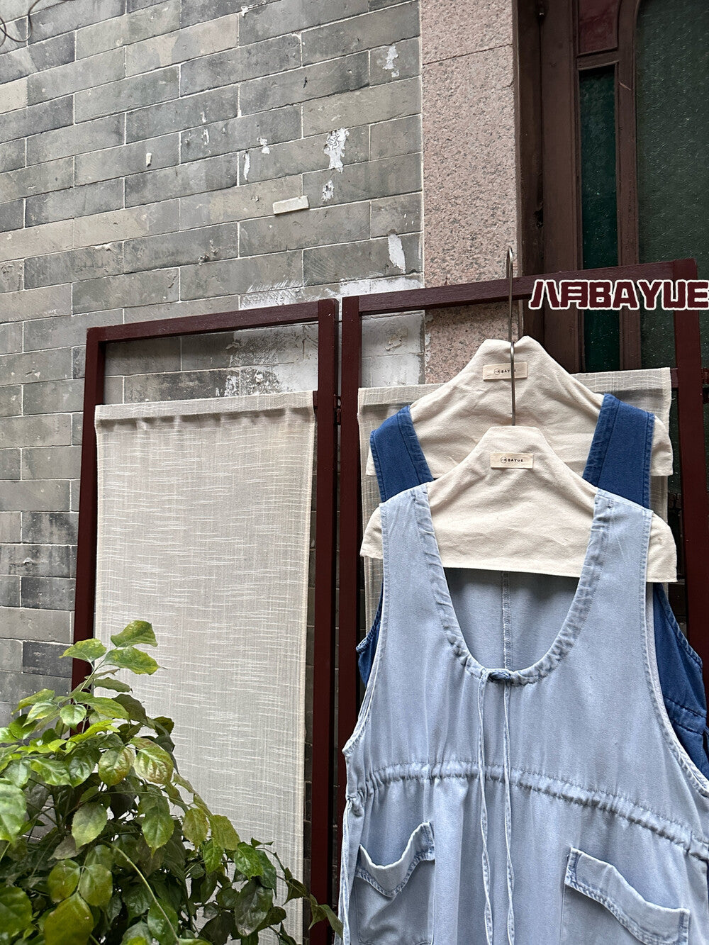 Women's Denim Sleeveless Drawstring Waist Midi Dress with Pockets Light Blue Dark Blue Casual Jean Dress - Seldom Seen Styles