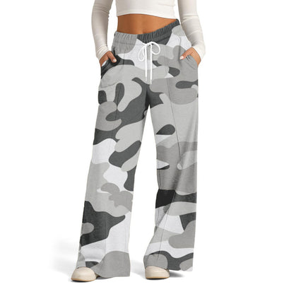 Women's Wide Leg Sweatpants Casual Loose Solid Color Pants Comfy Lounge Joggers Baggy Sweatpants Pockets