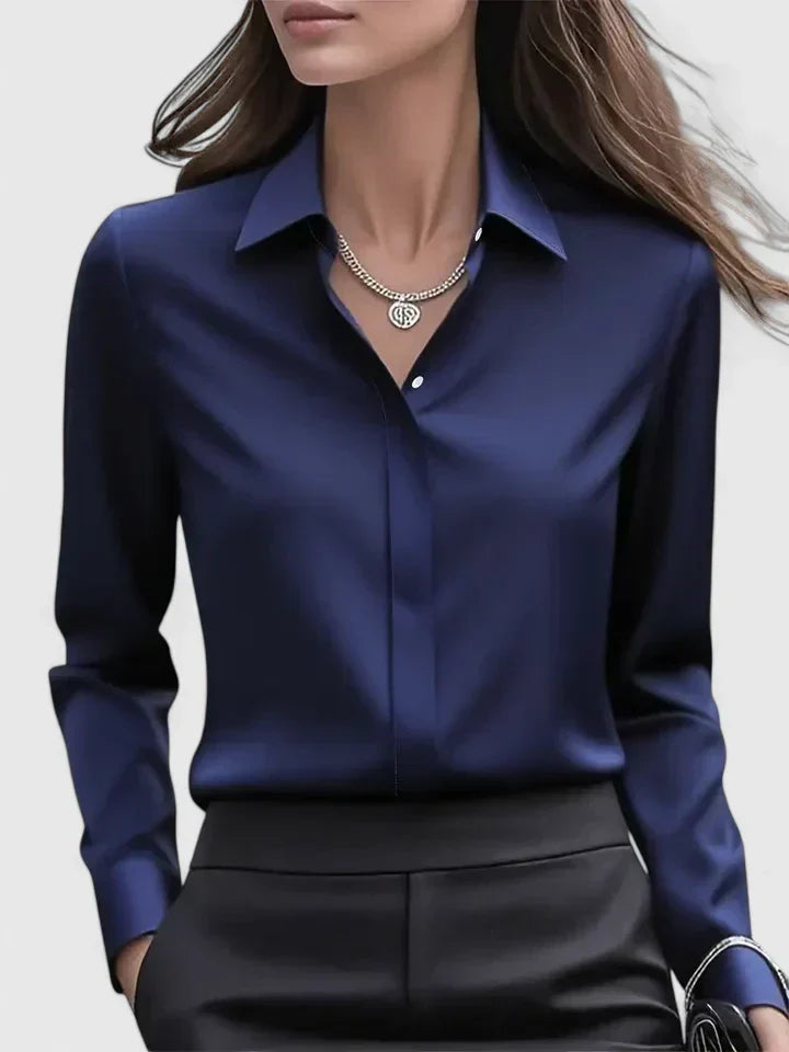 Reese | Women's Elegant Button Down Shirt with Concealed Placket - Seldom Seen Styles
