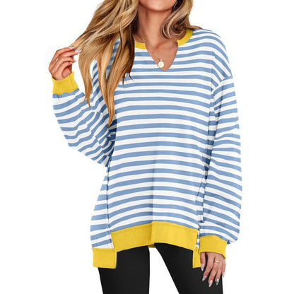 Womens Oversized Sweatshirt V Neck Long Sleeve Tunic Lightweight Pullover 2025 Winter Casual Tops Teen Girl Outfits - Seldom Seen Styles