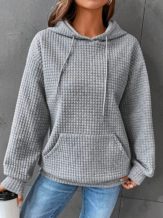 Plain Casual Hoodie Sweatshirt - Seldom Seen Styles