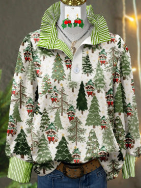 Women's Vintage Floral Print Striped Collar Top Going Outfits Blouses 90s Tops Funny Shirts Women Elegant Classy Tops Blouse Classyoutfit Women cute summer outfit boho Casual Style cute summer outfit women's summer outfits - Seldom Seen Styles