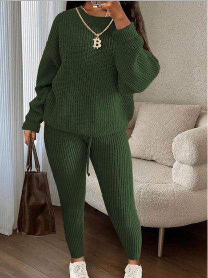 Casual Knitting Suit Trousers  Women's Clothing  Suit  Fashion