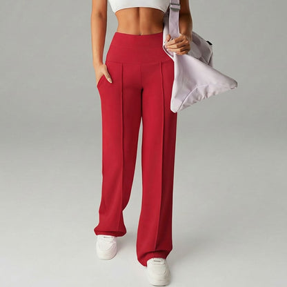 Loose, simple flat-bottom pants, suitable for women