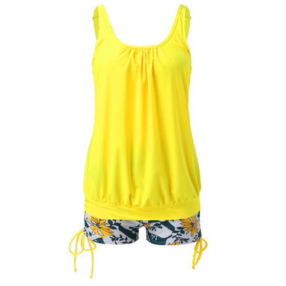 Swimsuit with Underwire Bra Support Tankini Swimsuits For Women 2 Piece Bathing Suits Tops With Boyshorts Loose Fit Swimwear