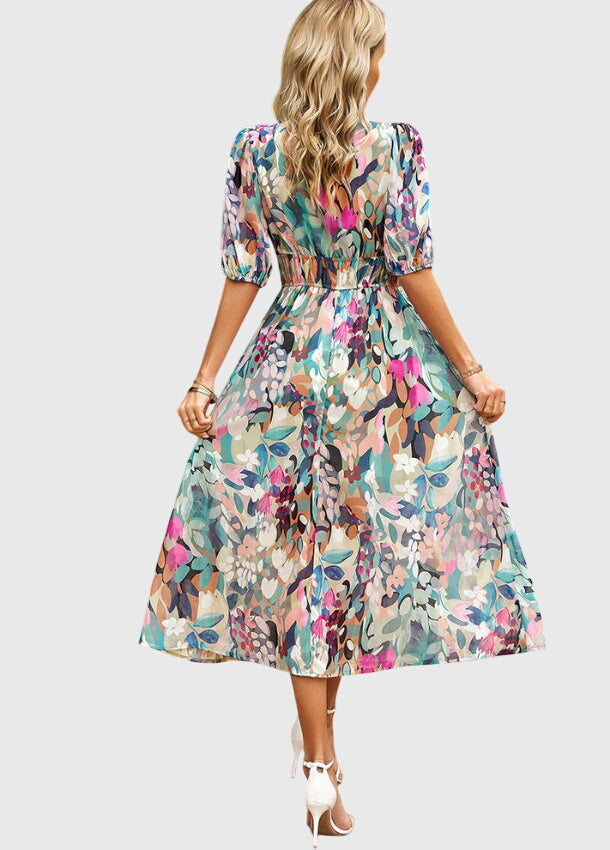 Merlin | Flattering Floral Midi Dress - Seldom Seen Styles