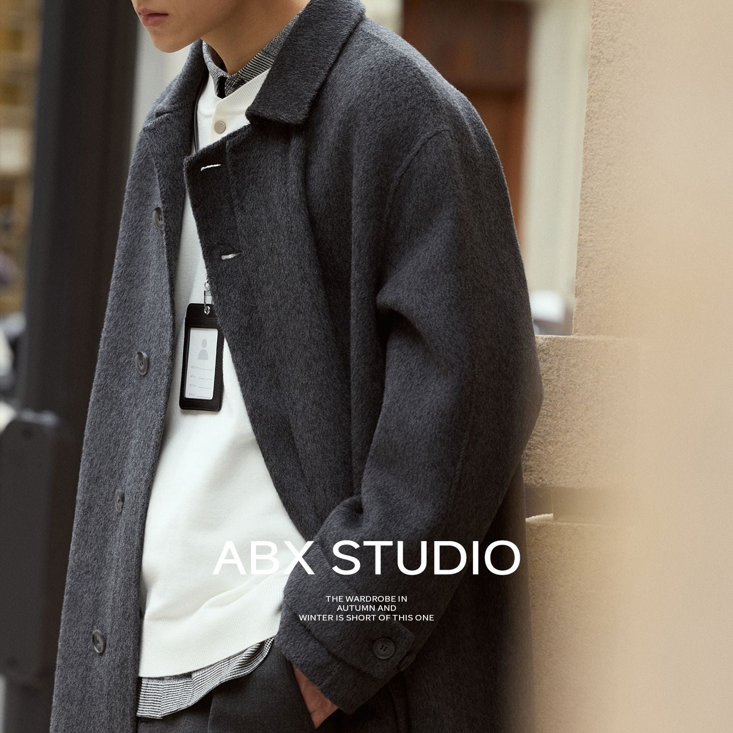 Camel Fleece Wool Blended Long Hair Double-Sided, Winter Shaped Balmacan Medium Long Coat Men's Jacket