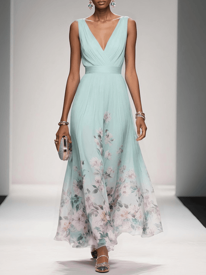 Blair | Women Floral Chiffon Summer Maxi Dress