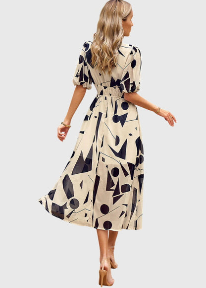 Merlin | Flattering Floral Midi Dress