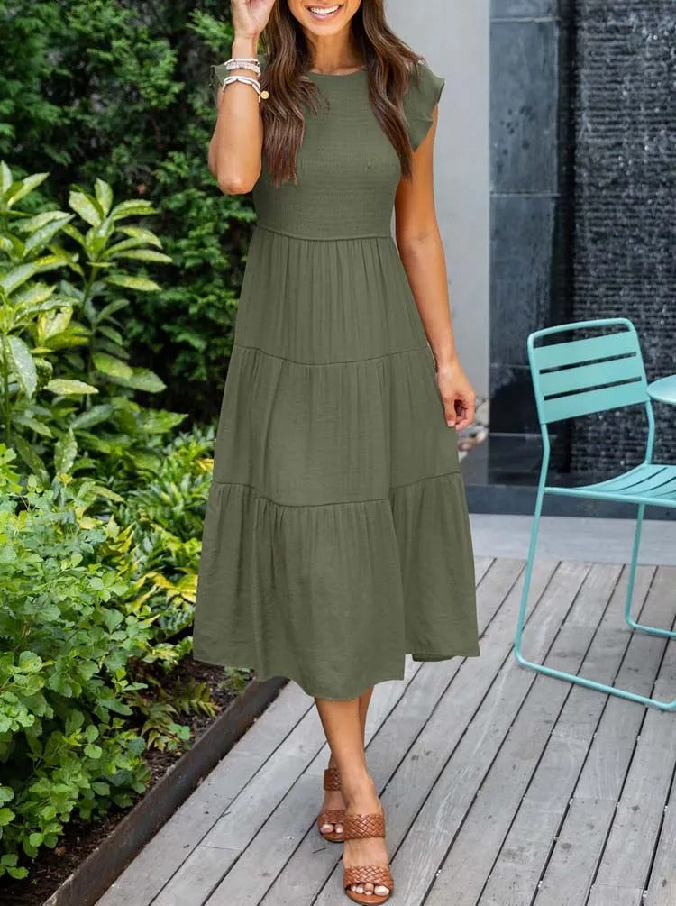 Lisette | Women's Tummy Control Draped Elegant Dress - Seldom Seen Styles