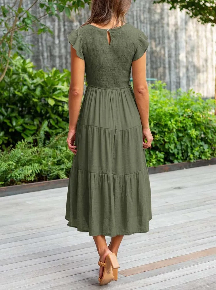 Lisette | Women's Tummy Control Draped Elegant Dress - Seldom Seen Styles