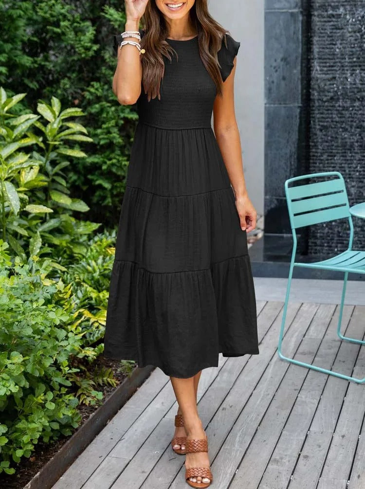 Lisette | Women's Tummy Control Draped Elegant Dress - Seldom Seen Styles