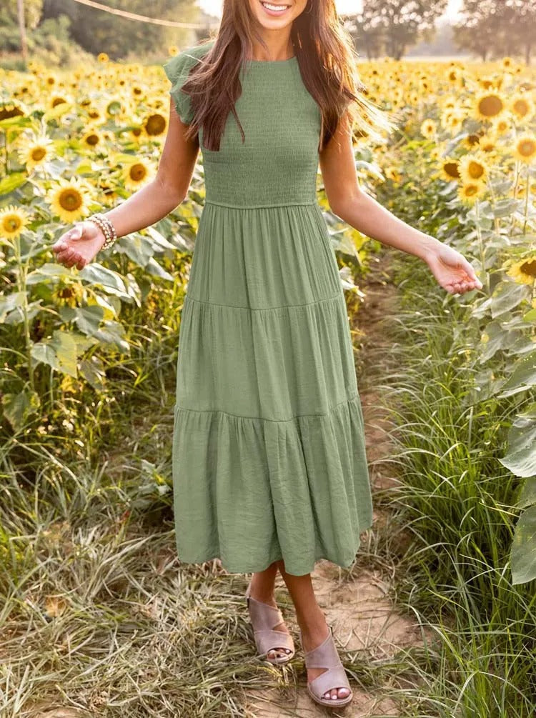 Lisette | Women's Tummy Control Draped Elegant Dress - Seldom Seen Styles