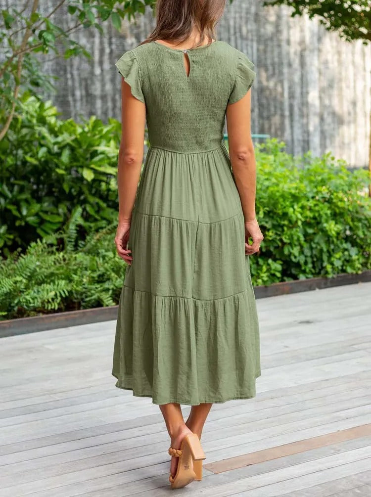 Lisette | Women's Tummy Control Draped Elegant Dress - Seldom Seen Styles
