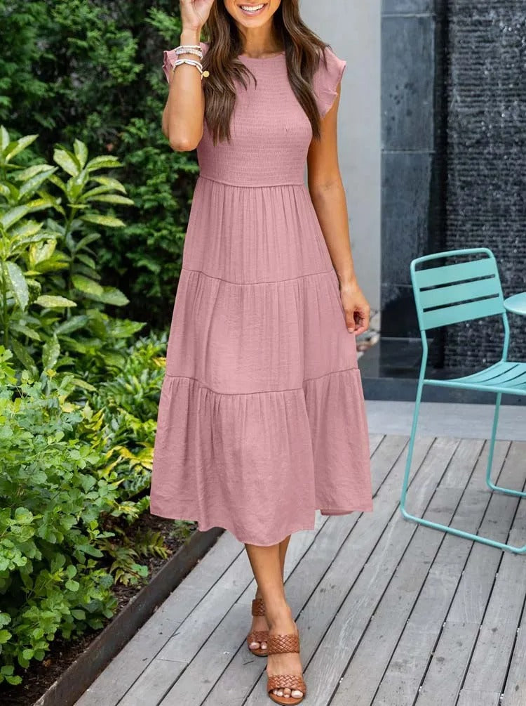 Lisette | Women's Tummy Control Draped Elegant Dress - Seldom Seen Styles