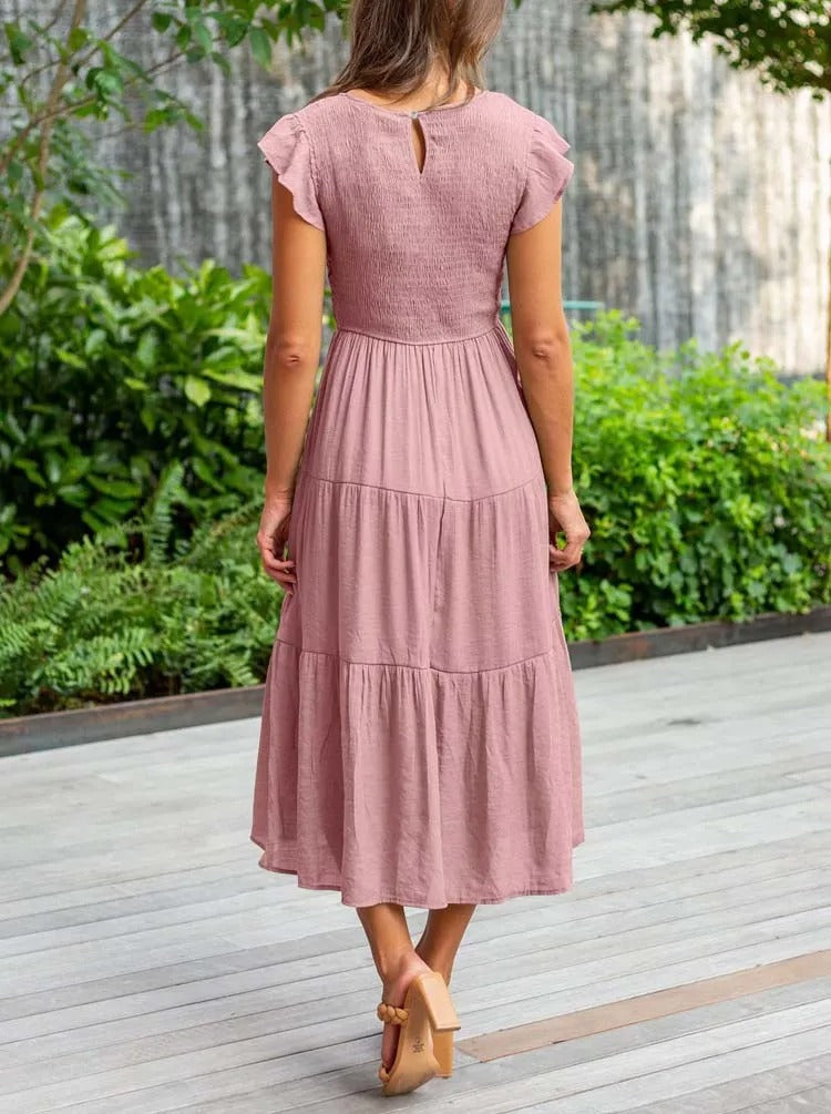 Lisette | Women's Tummy Control Draped Elegant Dress - Seldom Seen Styles