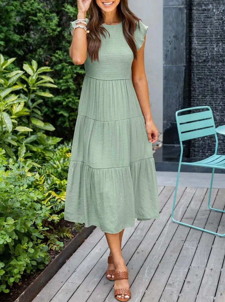 Lisette | Women's Tummy Control Draped Elegant Dress - Seldom Seen Styles