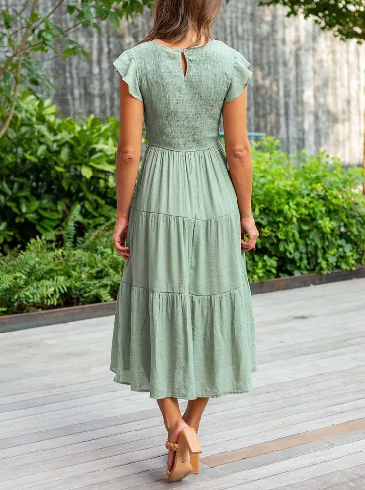 Lisette | Women's Tummy Control Draped Elegant Dress - Seldom Seen Styles