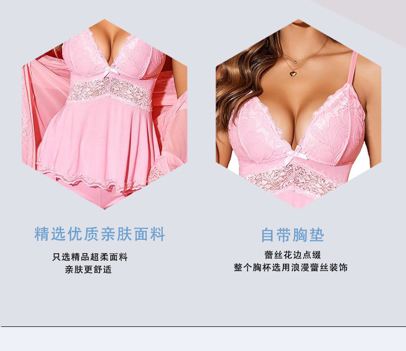 Womens Lingerie Set Pjs and Panty Set Camisole Set Modal Sweetness Sleepwear For Holiday Daily Wear - Seldom Seen Styles