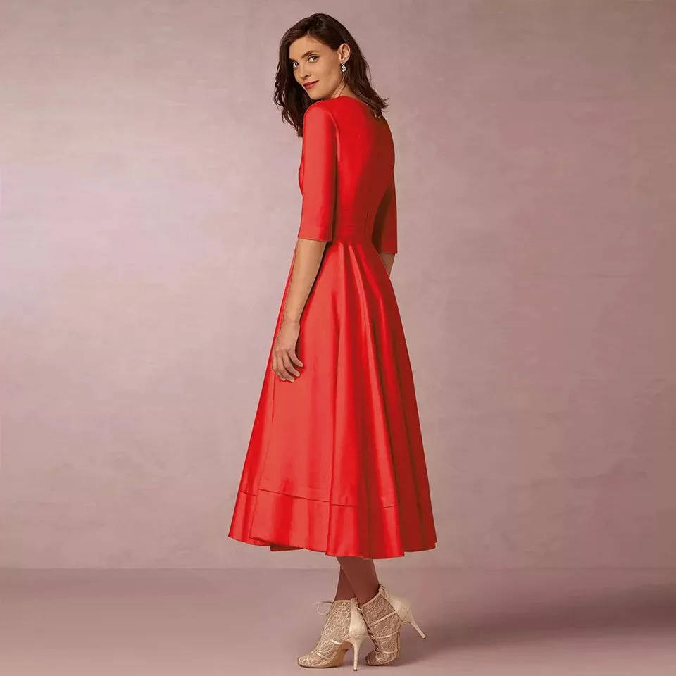 Elegant Deep V Neck Dress for Special Occasion - Seldom Seen Styles