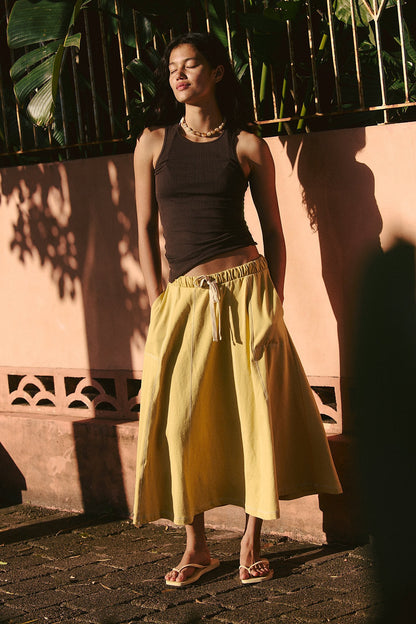 Ensembles jupes 2 pièces pour femmes, tenues décontractées d'été, ensemble de détente assorti pour les vacances, ensemble jupe midi et haut 2025