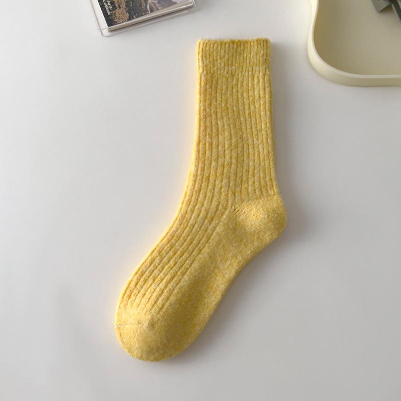 drawstring socks solid color warm mid-rise socks women - Seldom Seen Styles