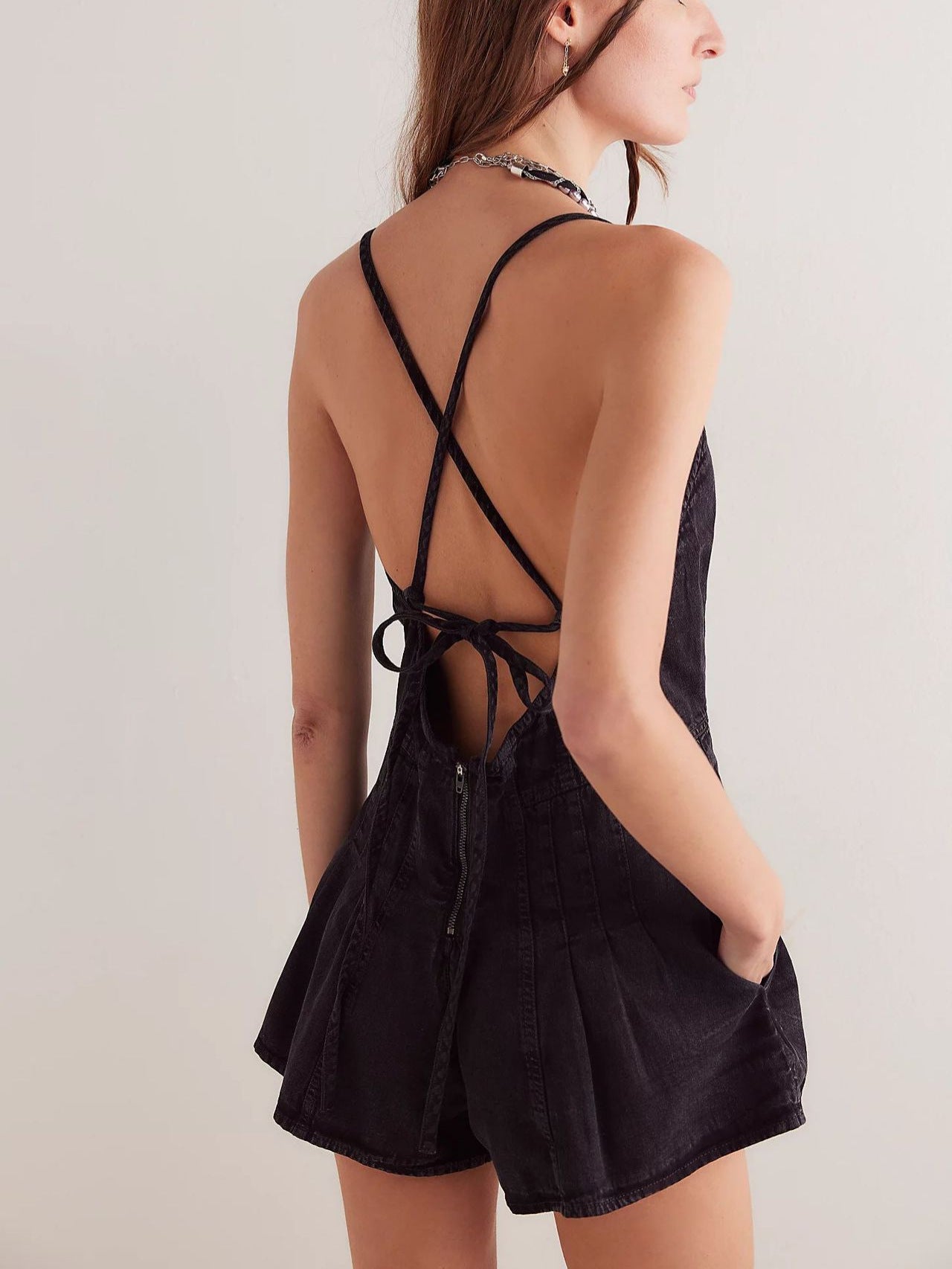 Dazed Denim Romper Shorts Women's Loose Denim Jumpsuit - Seldom Seen Styles