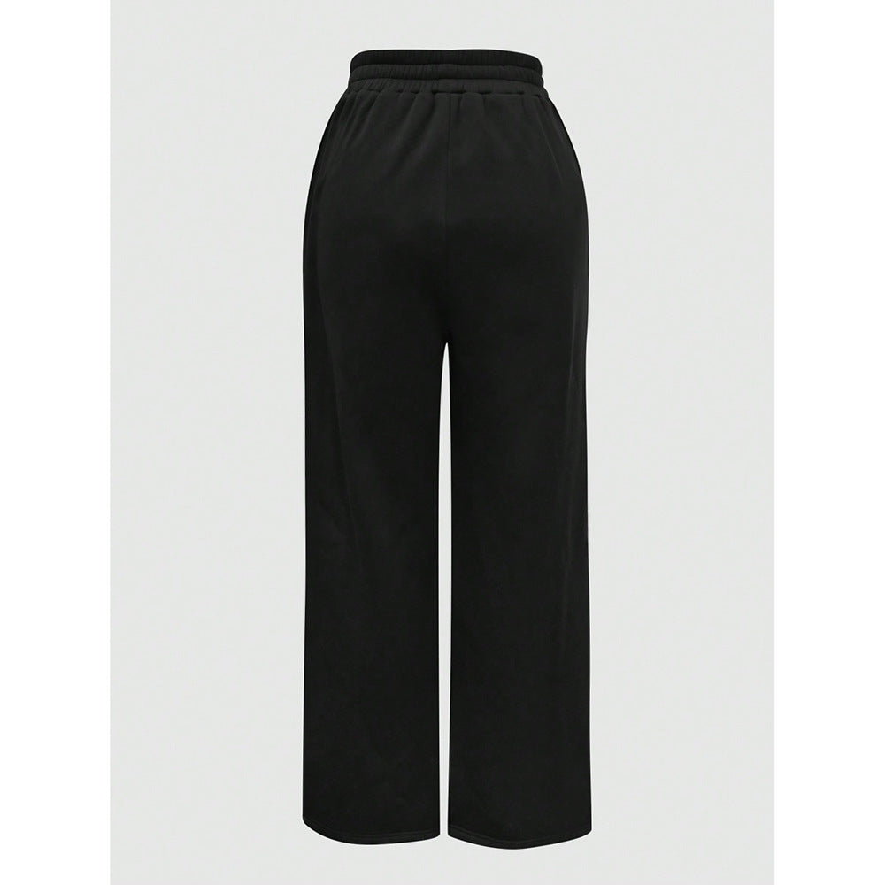 Girl's Wide Leg Sweatpants Elastic High Waisted Loose Baggy Pants with Pockets - Seldom Seen Styles