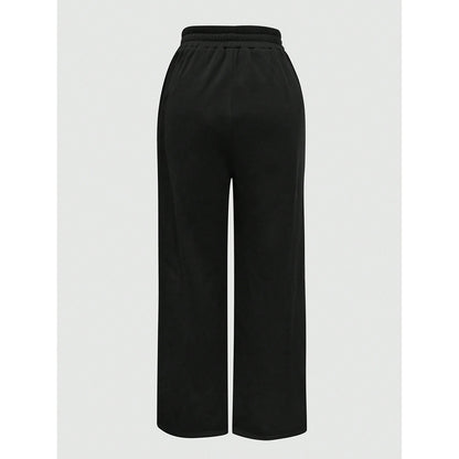 Girl's Wide Leg Sweatpants Elastic High Waisted Loose Baggy Pants with Pockets