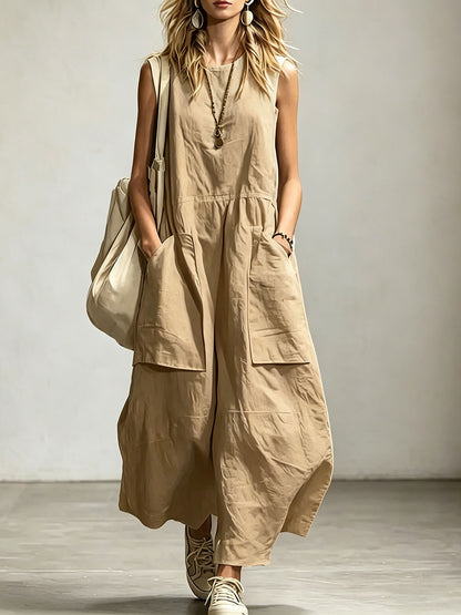 Women's Halter Neck Jumpsuit Deep V Backless Loose Fit Wide Leg Summer Beach Outfit