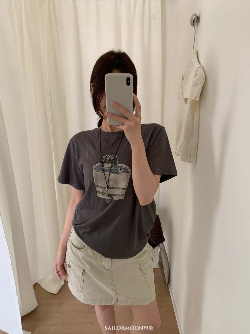 Vintage Cat Graphic T-Shirt – Cute Kitten Print Loose Fit Casual Korean Style Tee - Seldom Seen Styles