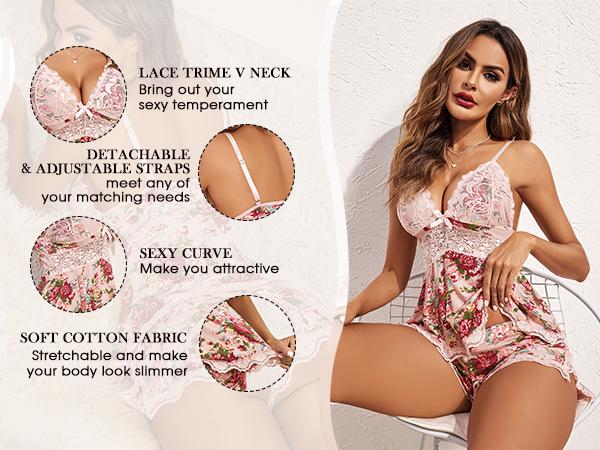 Women's Elegant Camisole Set with Floral Lace Cups & Adjustable Spaghetti Straps Soft Modal Fabric Pajama Set for Holiday & Daily Wear Casual Drawstring Pajamas Set - Seldom Seen Styles