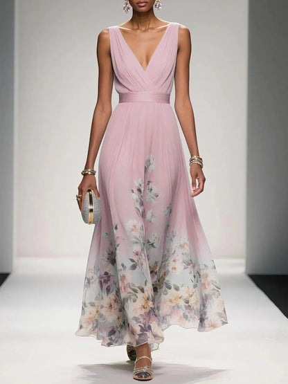 Blair | Women Floral Chiffon Summer Maxi Dress