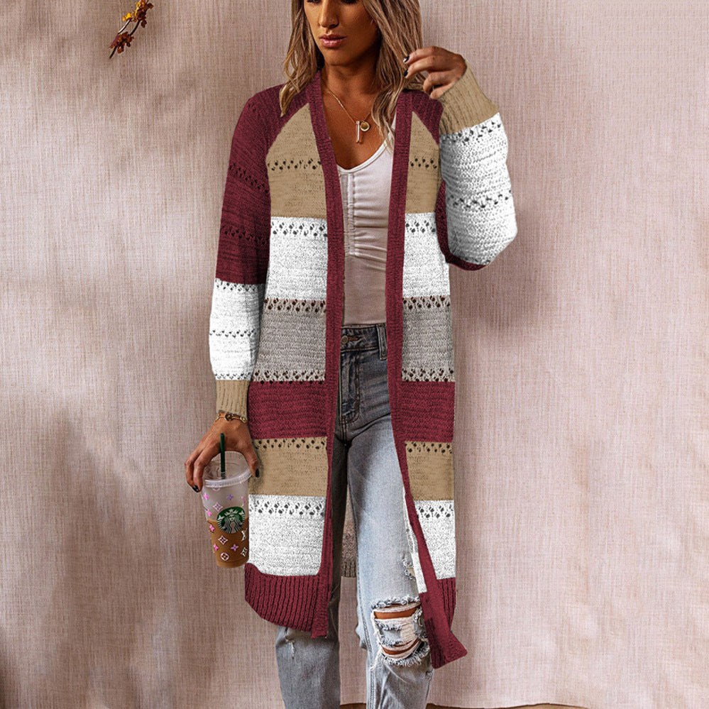 2024Foreign Trade European and American Fashion Women's Wear Cross-Border wish Amazon ebay Autumn and Winter New Cardigan Sweater