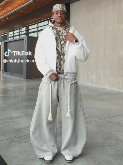 Aelfric Eden Y2K Baggy Pants Ultra Wide Leg Sweatpants 2025 Elastic Waist Trend Lantern Trouser Women's Casual Streetwear Super Baggy Barrel Sweatpants Clothes Fit