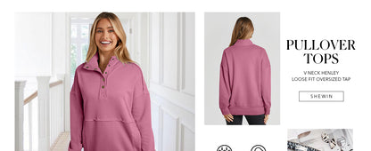 Womens Sweatshirt Casual Long Sleeve Lightweight Sweatshirts Button Loose Pullover Tops