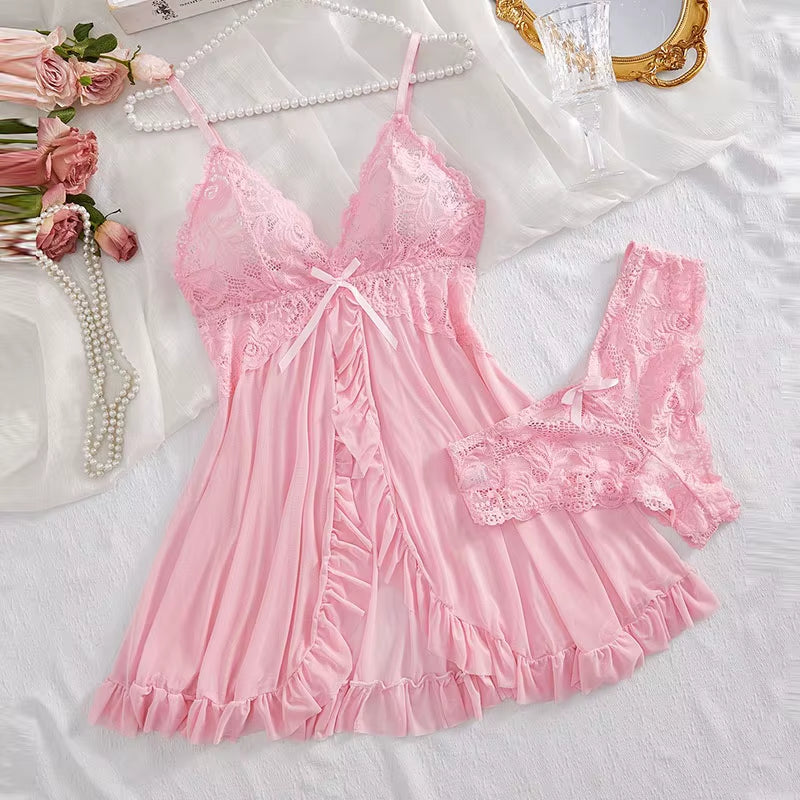 Luna Lace™ 2-Piece Nightgown Set - Seldom Seen Styles