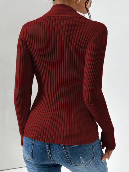 Long Sleeve Solid Color Slim Fit Sweater Women's Clothing Knitwear Fashion