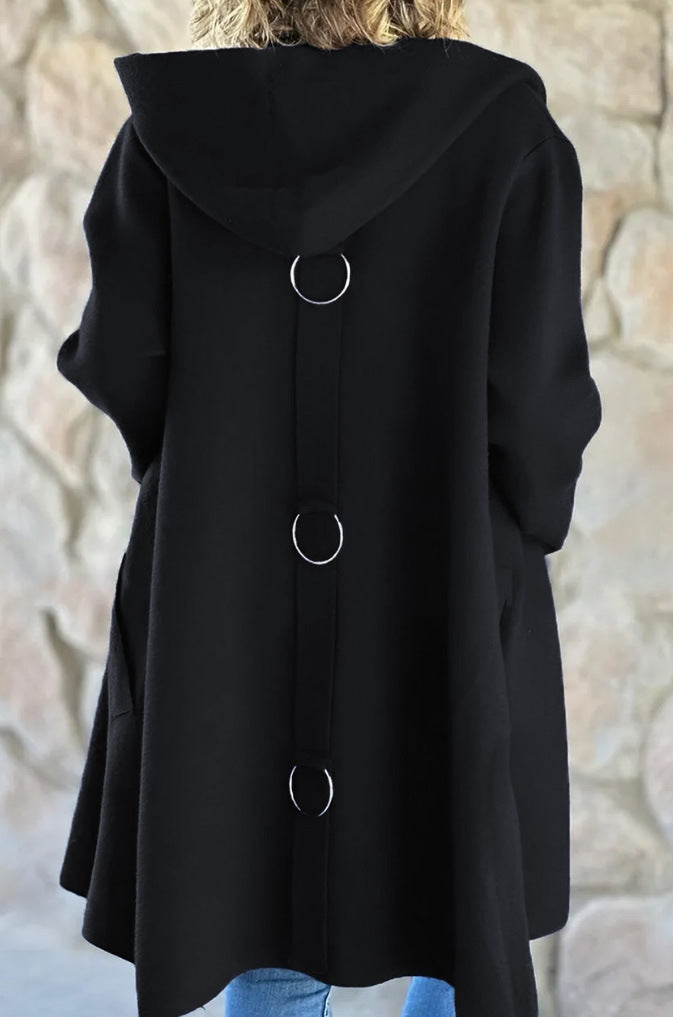 Women Single-Breasted A-Lined Winter Coat Mid Long Wool Blend Coat - Seldom Seen Styles