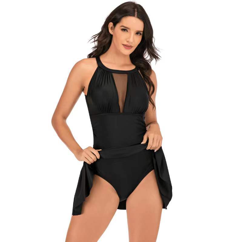 halter one piece swimsuit	halter