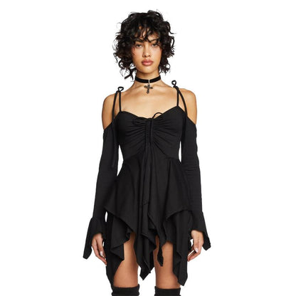 F is For Fairies Handkerchief Dress - Black