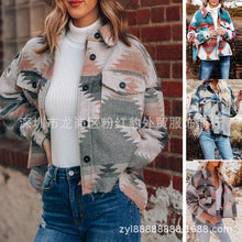 European and american hot2023ebay Amazon Winter New Women's Clothing Fashion Plaid Single-Breasted Coarse Wool Coat