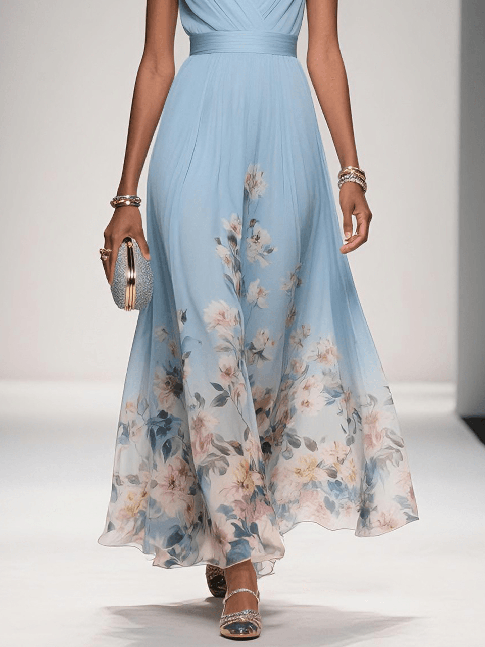 Blair | Women Floral Chiffon Summer Maxi Dress - Seldom Seen Styles