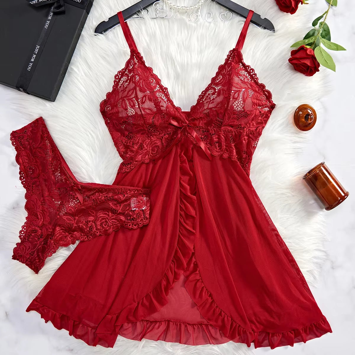 Luna Lace™ 2-Piece Nightgown Set - Seldom Seen Styles