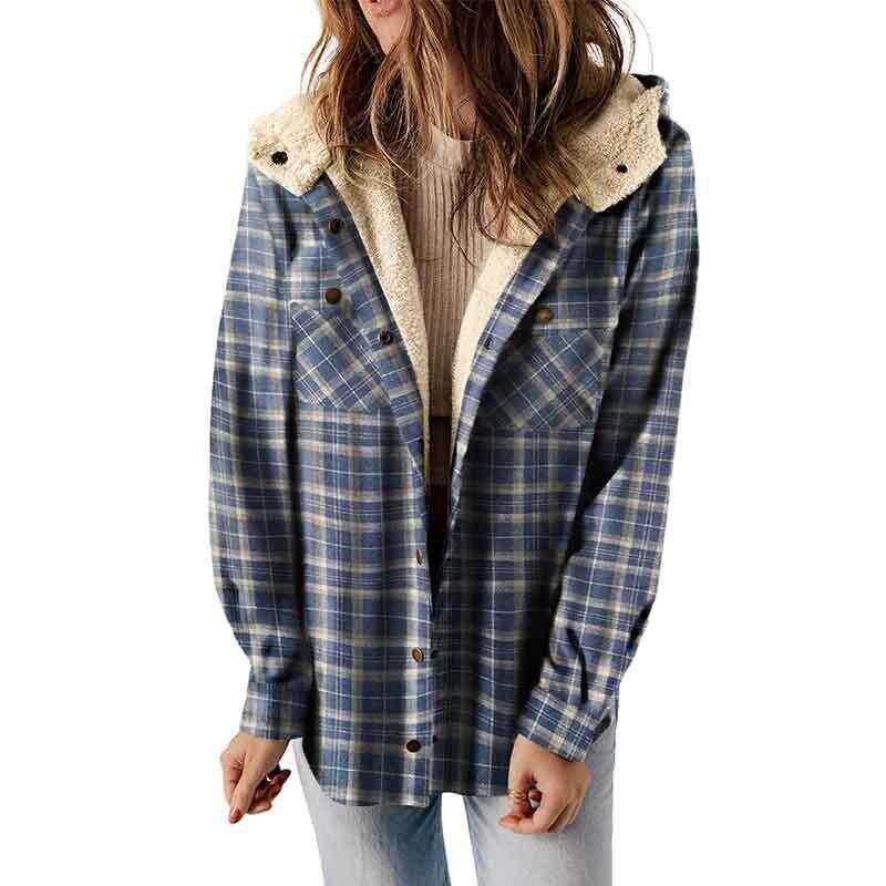 AMELIA™ - Women’s Plaid Hooded Flannel Jacket for Autumn & Winter - Seldom Seen Styles